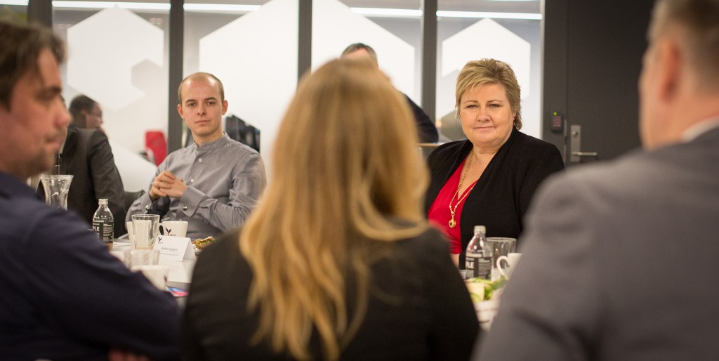 Lunsj med Statsministeren og Finansministeren